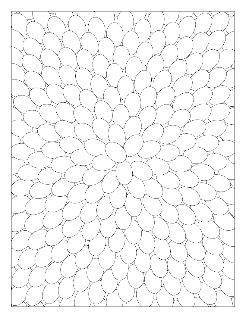 Sample mathematical spiral colouring page